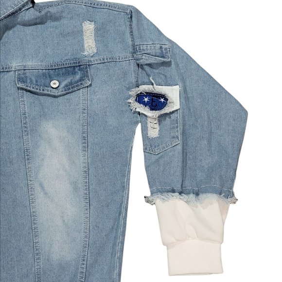 Roffatide Anime My Hero Academia Shoto Todoroki Denim Jacket (Size 2XL) - Picture 3 of 11